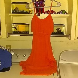 Orange knee length dress
